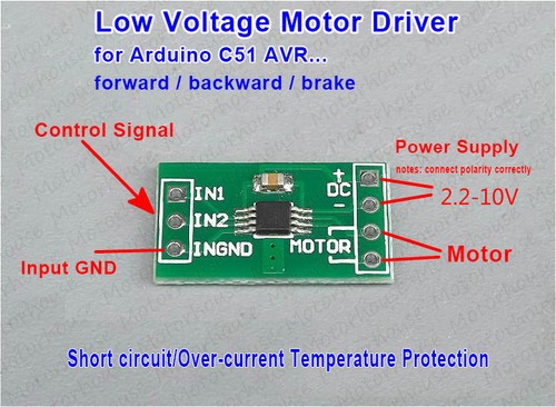3.3v 5v Mini DC Motor Driver Controller Board Module Reversible Brake F Arduino