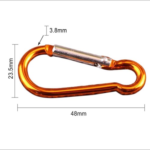 20PCS D Carabiner Clip Snap Spring Clasp Hook Keyring Camping Carabina Karabiner