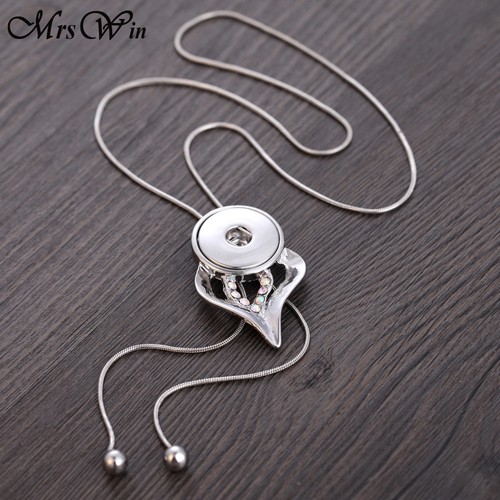 À faire soi-même Alliage Brossé Collier Pendentif fit 18 mm 20 mm Noosa Snap Bouton Pour Femmes
