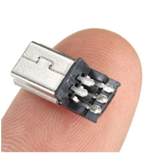 10Pcs Mini USB Type 5Pin Male SMT SMD Plug Socket Jack Connectors Metal Sil P1O0