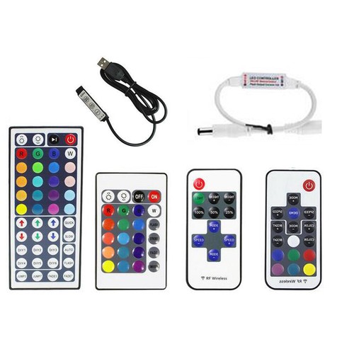 4Pin //5Pin 3//24//40//44 Key Mini IR Receiver Remote Controller for RGB LED Strip