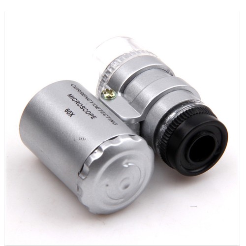 LED Lighted Pocket Microscope 60X Power for Exploring Learning and Education