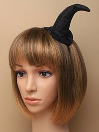 Sorcière chapeau noir paillettes bandeau aliceband robe fantaisie cheveux accessoires halloween