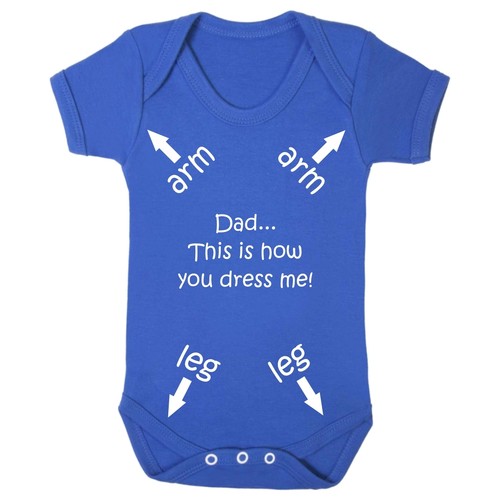 Baby grow-papa robe me cadeau drôle baptême douche présent débardeur garçon fille