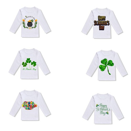 Toddler Baby Girls Boys St.Patrick’s Day T Shirt Irish National Day Tops Blouse