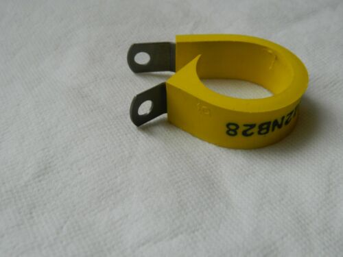 1R10C Yellow 33mm Diam P-Clips 5 x Aircraft Rubber Cushioned Pipe Clamps
