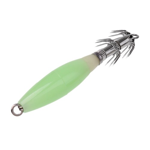 4pcs Luminous Squid Jig Hook Fishing Lure Bait for Freshwater /& Saltwater