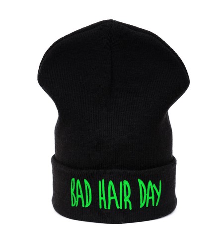 Oversized BEANIE HAT Fashion Unisex Justin BAD HAIR DAY Warm Winter Knit Baggy