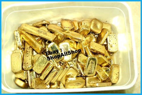 97 Grams Melted Drops Scrap Gold Plated Pins For Recovery Not Solid Gold