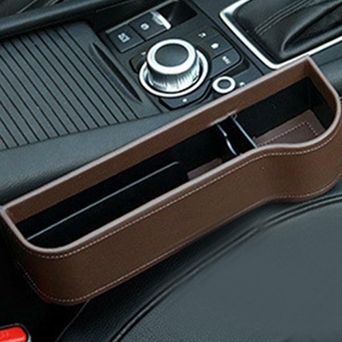 Car Organizer Seat Gap PU Case Pocket Car Seat Side Slit for Wallet Phone Cards