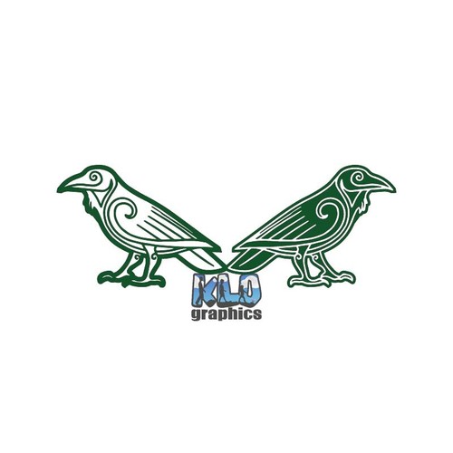 Hugin and Munin Vinyl Sticker Old Norse Mythology Viking Satr Talisman