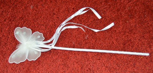 Nuevo Brillo Blanco con Alas de hadas de remolino Varita Bopper conjunto 45x40cm Fancy Dress