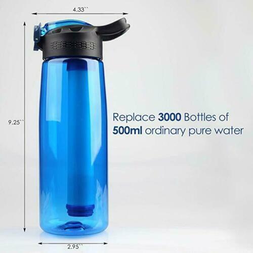 3-Stage Portable Water Filter Straw Purifier Camping Emergency Survival Tool