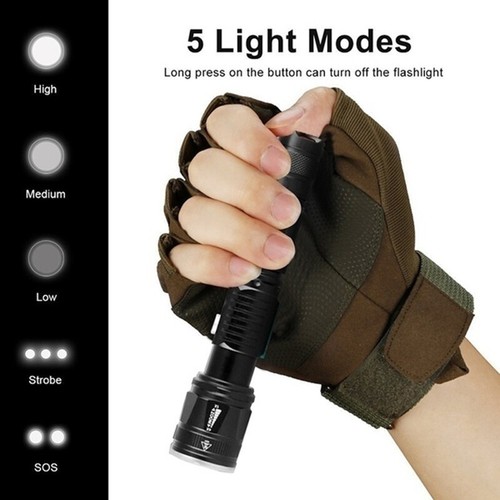 Power Bank 100000 Lumen LED USB Charger Flashlight Zoom Lantern 18650 Battery US
