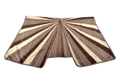 poncho /"Gai Mattiolo/" caldissima scialle marrone e beige Mantella di lana