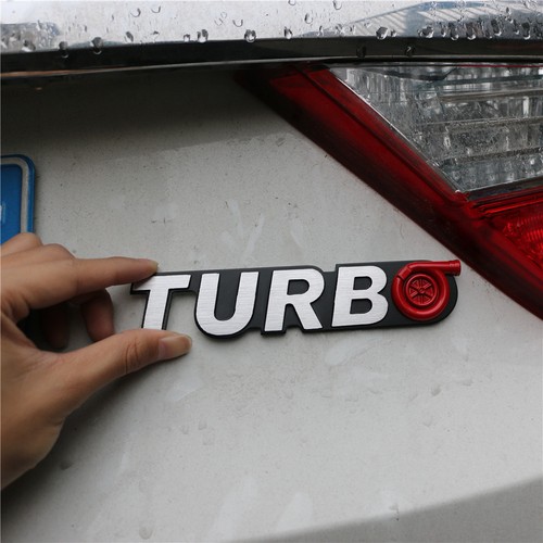 1PC TURBO Metal Sticker Badge Decal Emblem Fender Decal Sports Coupe Auto Racing