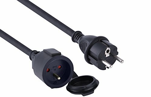 S 5m Noir Electraline 200121 Prolongateur rallonge Professionnel étanche IP44
