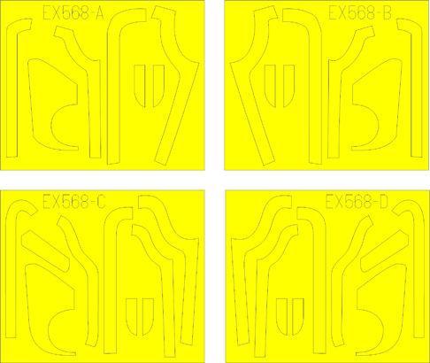 Eduard 1//48 Mask B-17G antiglare panels BO /& DL prod EX568