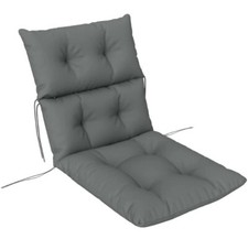 Outsunny Adirondack Chair Cushion Rocking Chair Cushion w/ Ties, Light Grey
