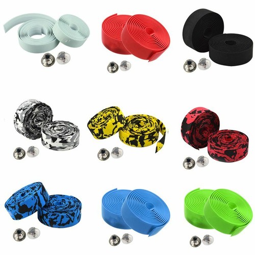Wrap Cycling Road Bike Sports Bicycle Cork Handlebar Wrap Tape Belt+2 Bar Plugs