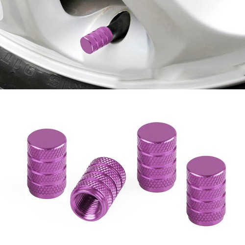 4xPurple Car Wheel Tire Valve Caps Accessories Aluminum Airtight Stem Air Cap dj