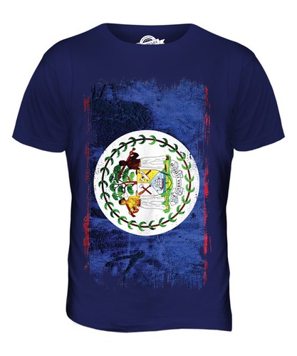 BELIZE GRUNGE FLAG MENS T-SHIRT TEE TOP BELIZEAN SHIRT FOOTBALL JERSEY GIFT