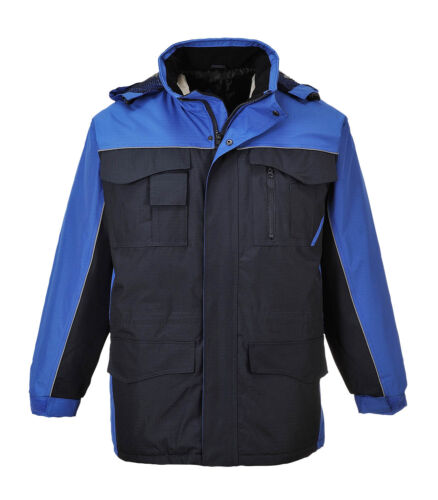 Portwest RipStop Two Tone Parka Waterproof  Hooded Work Wear Jacket Coat S562 