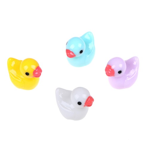 Baby mini resin fluffy duck whale kids DIY toy accessories for children gifts TE