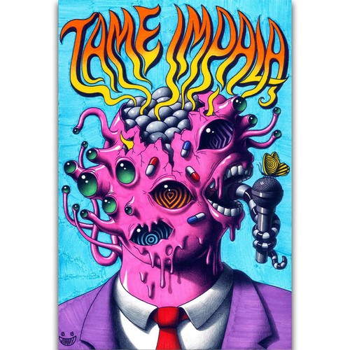 J-567 Tame Impala Psychedelic Rock Music Band Tour Cover Custom Poster Art Print