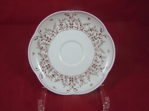 Untertasse braun Kaffeetasse u neuwertiger Zustand gebr Tirschenreuth Fleur