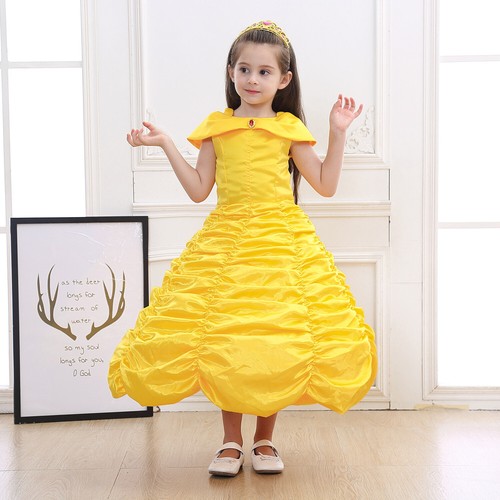 Princess Belle Costumes Princess Dress Up Halloween Costume for Little Girl