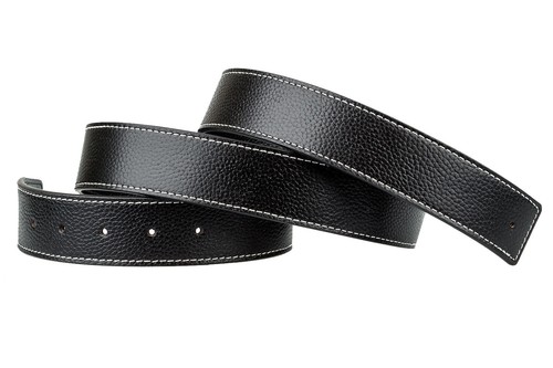 Black Mens Belts Reversible Belt buckles Genuine leather 37 mm strap 44/" NEW