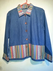 New-Identity-Size-M-Denim-Jean-Jacket-Southwestern-Design