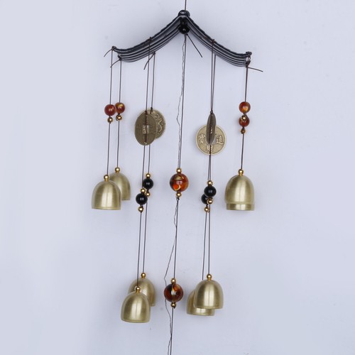 Home Garden Indoor Outdooe Decorative Metal Wind Chime Bells Chinese Coins