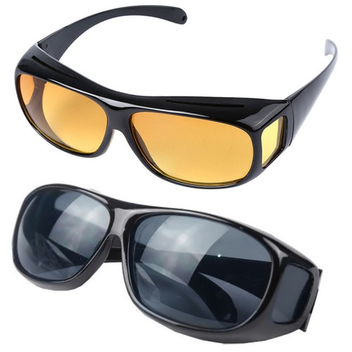 HD NIGHT DAY VISION DRIVING WRAP AROUND ANTI GLARE SUNGLASSES WITN POLARIZED LEN