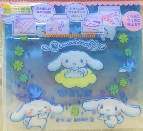 Lovely Cute Sanrio Character Cinnamoroll Zip Zipper Small Bag 6 Gift Case JAPAN