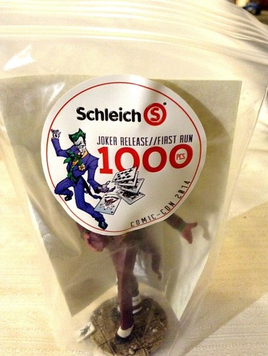 San Diego comic-con Comic détenu 2014 DC Le Joker SCHLEICH Limited Figurine Main Paint//détaillée