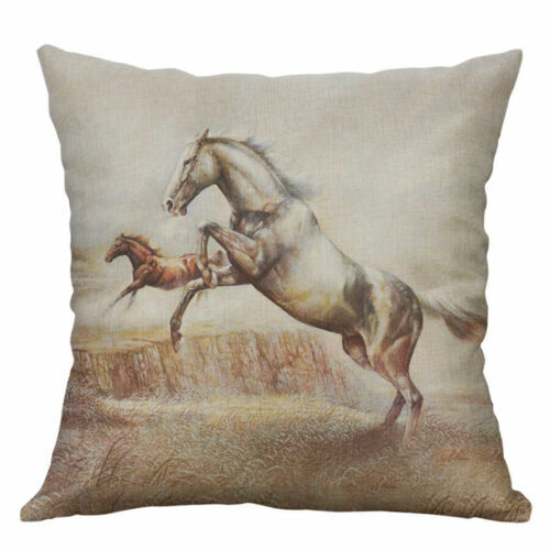 Sofa Tiger Cover Home Horse Decor Cotton For Linen Pillow Case Cushion Animal