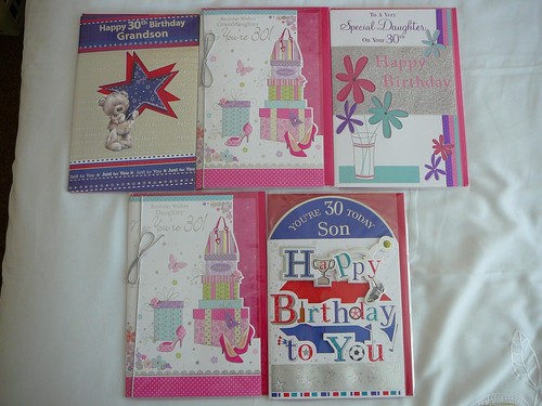 Carte d/'anniversaire 30TH Mâle//Femelle Fille Fils petit-fils petite-fille