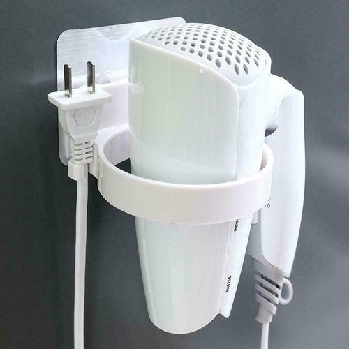 Wall-mounted Hair Dryer Rack Holder Bathroom Hair Dryer Shelf B2G7