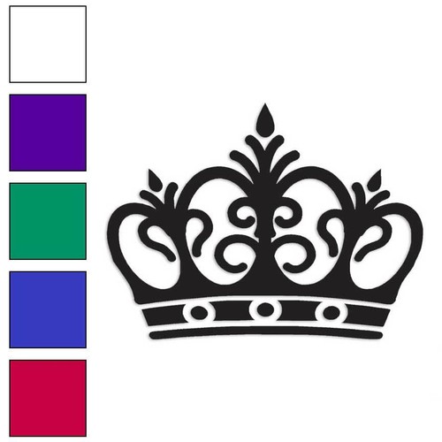 Royalty Crown Monarch King Decal Sticker Choose Color Size #3072
