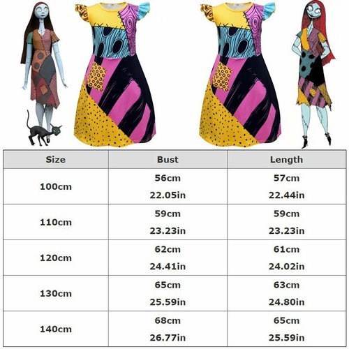 The Nightmare Before Christmas Sally Cosplay Dress Witch Ghost Costume Halloween