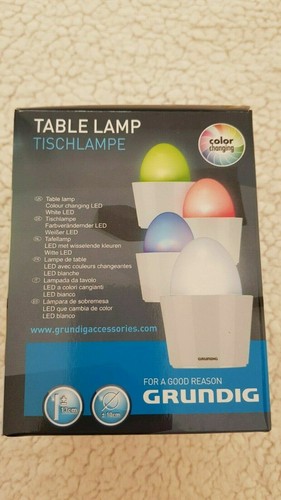 Nouveau Emballé Grundig One DEL Couleur Changeante Lampe de table avec variété de couleurs