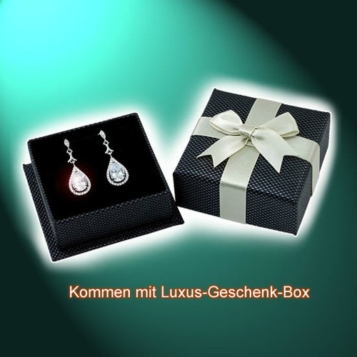 3 Karat 925 Sterling Silber Ohrhänger Ohrschmuck Zirkonia FE8021