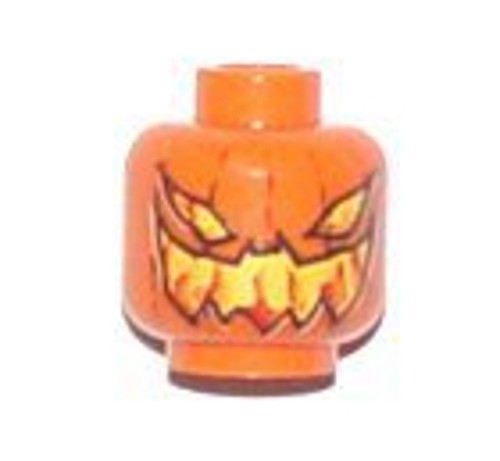 LEGO 7786 BATMAN Orange Minifig Head w// Pumpkin Evil Jack O/' Lantern