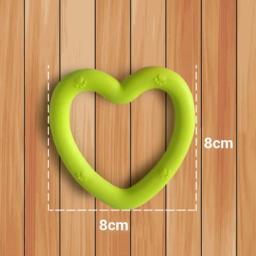 Pet Toy Heart Shape Chew TTB Rubber Bite Resistance Cat Puppy Dog TeethTraiE AL