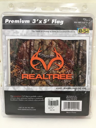 Realtree Camo Deer Flag NWT Official Banner 3/' X 5/' Outdoor Hunting Antlers