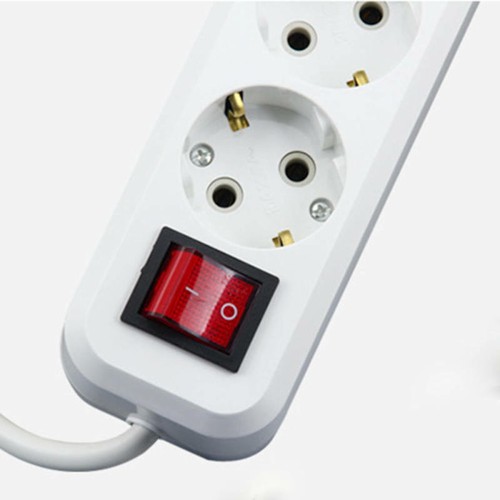 EU German standard power board socket plug cablesocket switch 250V ZKY