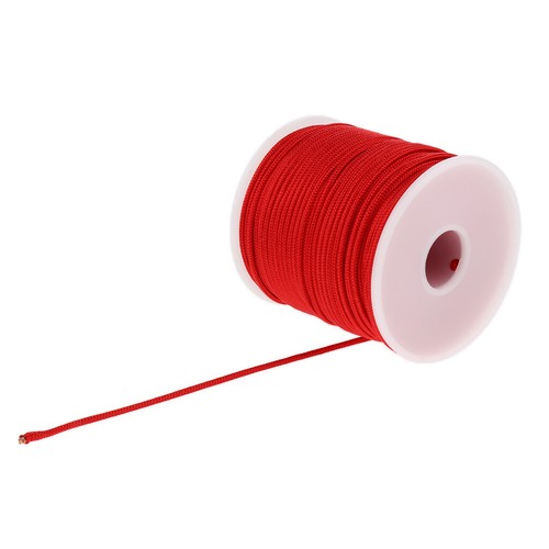 2x 2mm 50m Paracord Fallschirmschnur Outdoor Zelt Guy Line Camping Rot Schwarz