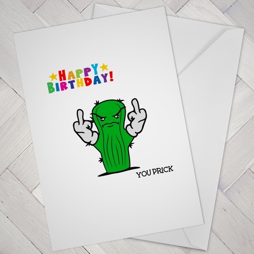RUDE Funny Birthday CARD Friend Pal Naughty Joke mate Workmate MALE MAN HUSBAND